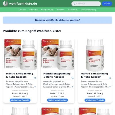 Screenshot wohlfuehlkiste.de