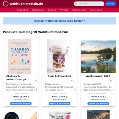 Screenshot wohlfuehlmedizin.de