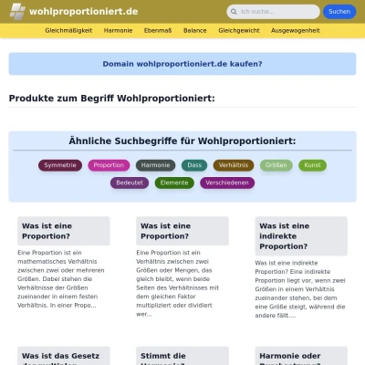 Screenshot wohlproportioniert.de