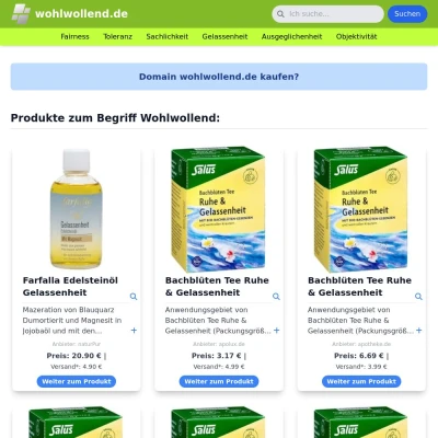 Screenshot wohlwollend.de