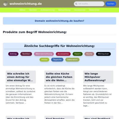 Screenshot wohneinrichtung.de