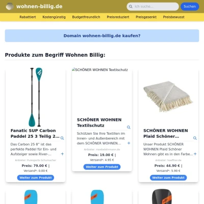 Screenshot wohnen-billig.de