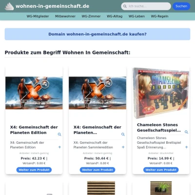 Screenshot wohnen-in-gemeinschaft.de