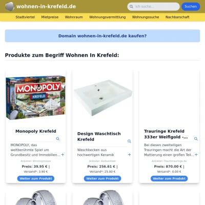 Screenshot wohnen-in-krefeld.de