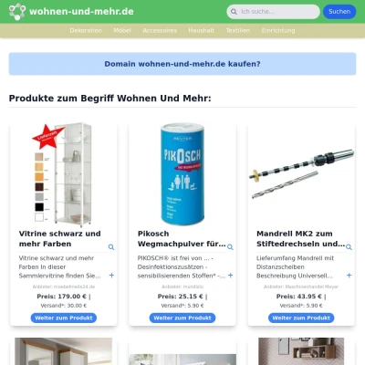 Screenshot wohnen-und-mehr.de