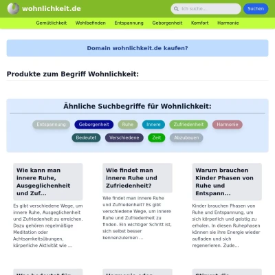 Screenshot wohnlichkeit.de