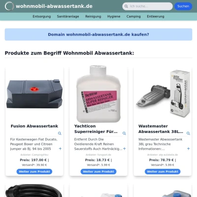 Screenshot wohnmobil-abwassertank.de