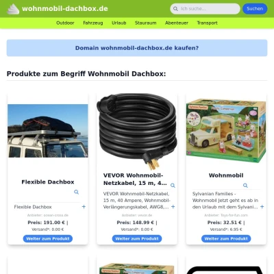 Screenshot wohnmobil-dachbox.de