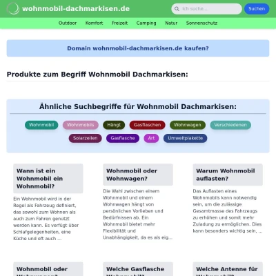 Screenshot wohnmobil-dachmarkisen.de