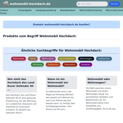 Screenshot wohnmobil-hochdach.de
