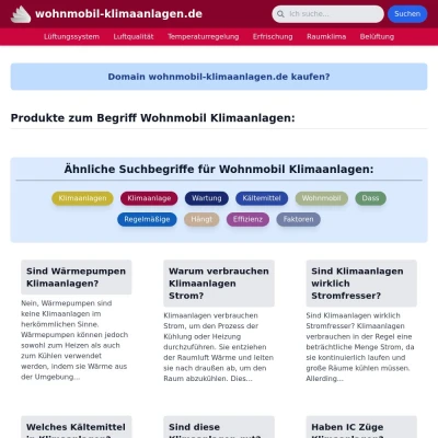 Screenshot wohnmobil-klimaanlagen.de