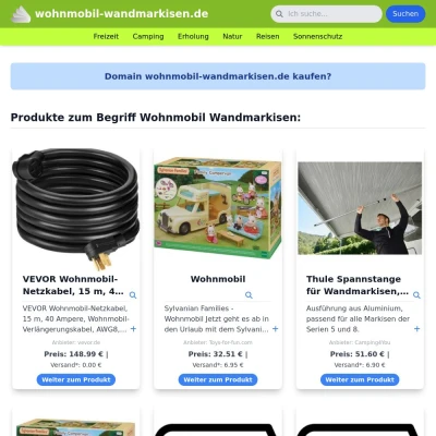 Screenshot wohnmobil-wandmarkisen.de