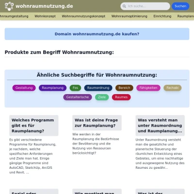 Screenshot wohnraumnutzung.de