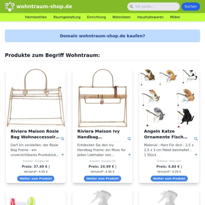 Screenshot wohntraum-shop.de