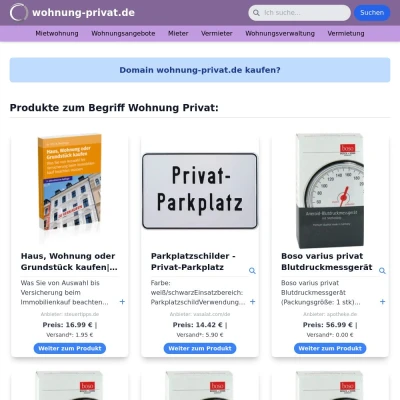 Screenshot wohnung-privat.de