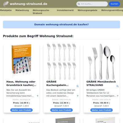 Screenshot wohnung-stralsund.de