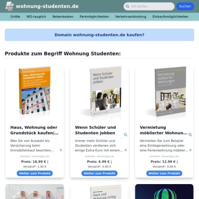 Screenshot wohnung-studenten.de