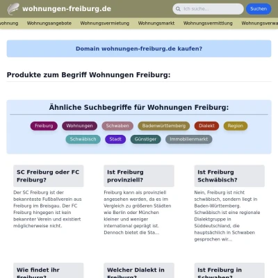 Screenshot wohnungen-freiburg.de