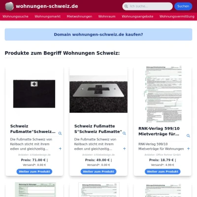 Screenshot wohnungen-schweiz.de