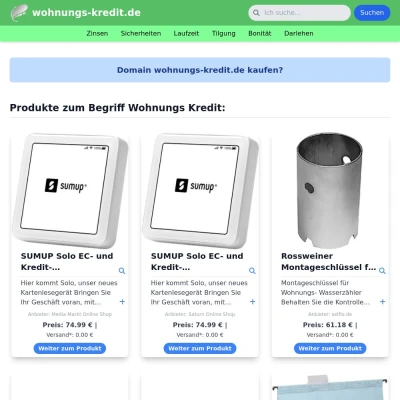 Screenshot wohnungs-kredit.de