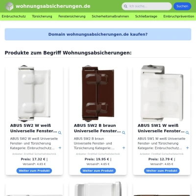 Screenshot wohnungsabsicherungen.de