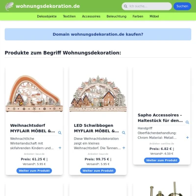 Screenshot wohnungsdekoration.de