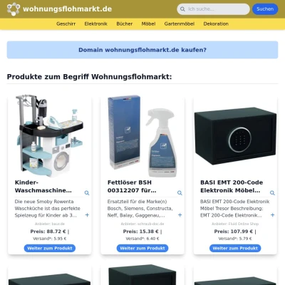 Screenshot wohnungsflohmarkt.de