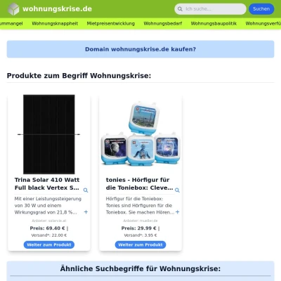 Screenshot wohnungskrise.de