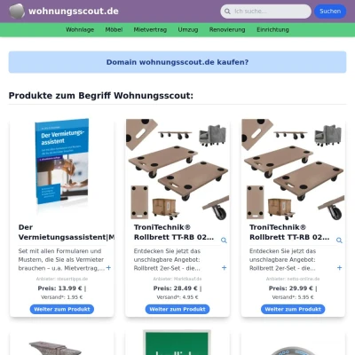 Screenshot wohnungsscout.de