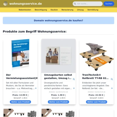 Screenshot wohnungsservice.de