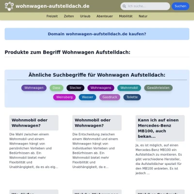 Screenshot wohnwagen-aufstelldach.de