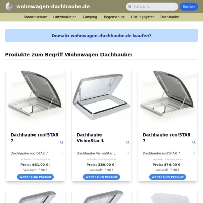 Screenshot wohnwagen-dachhaube.de