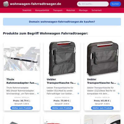 Screenshot wohnwagen-fahrradtraeger.de