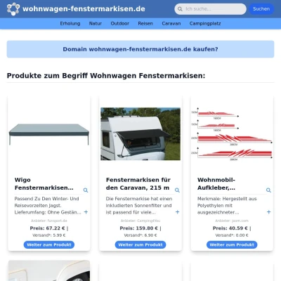 Screenshot wohnwagen-fenstermarkisen.de