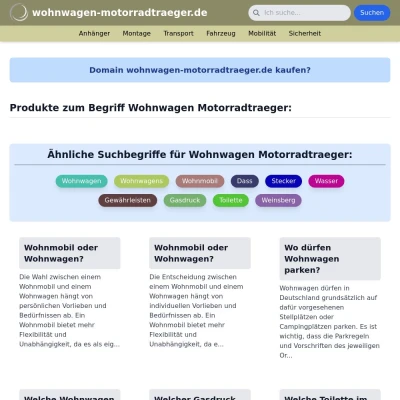 Screenshot wohnwagen-motorradtraeger.de