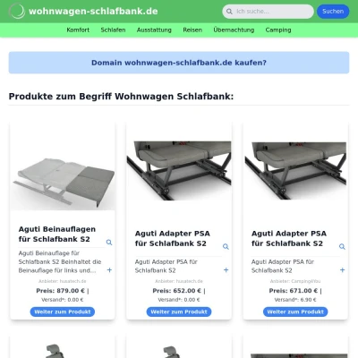 Screenshot wohnwagen-schlafbank.de