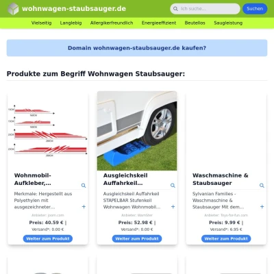 Screenshot wohnwagen-staubsauger.de