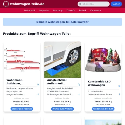 Screenshot wohnwagen-teile.de