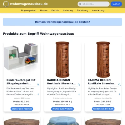 Screenshot wohnwagenausbau.de