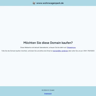 Screenshot wohnwagenpark.de