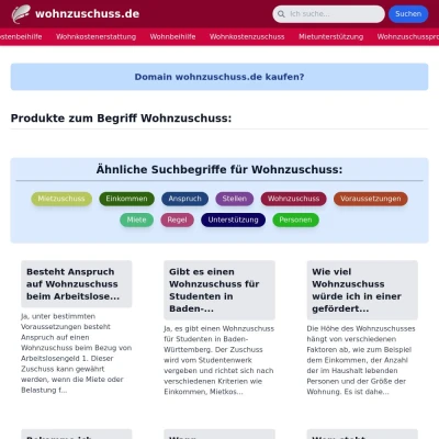 Screenshot wohnzuschuss.de