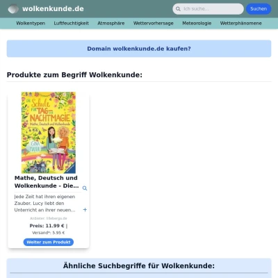 Screenshot wolkenkunde.de