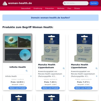 Screenshot woman-health.de