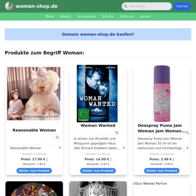 Screenshot woman-shop.de