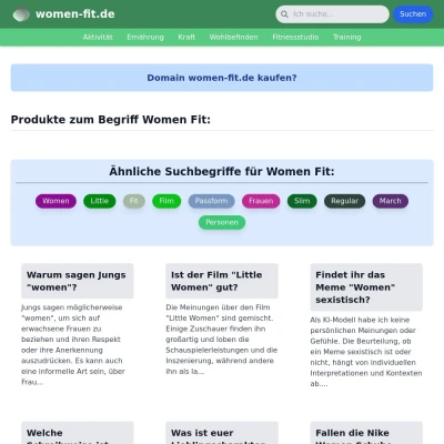 Screenshot women-fit.de