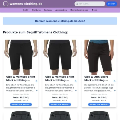 Screenshot womens-clothing.de