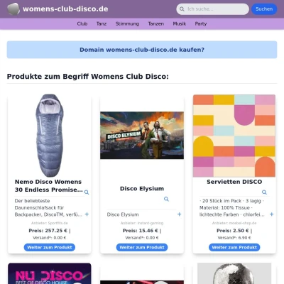 Screenshot womens-club-disco.de