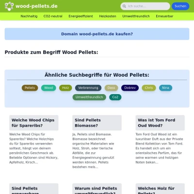 Screenshot wood-pellets.de