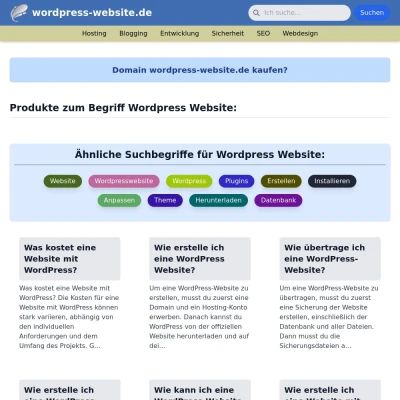 Screenshot wordpress-website.de