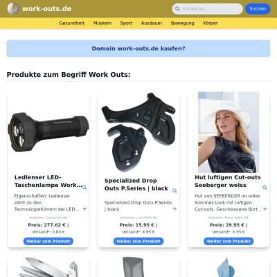 Screenshot work-outs.de